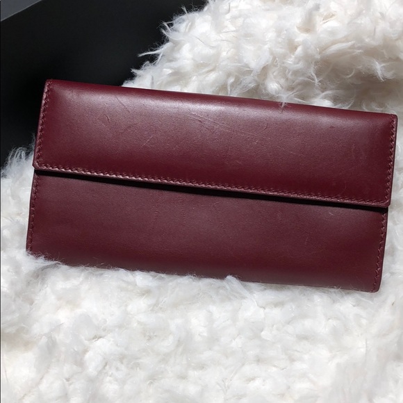 Deep red Gucci handbag w/ matching wallet - Picture 6 of 7